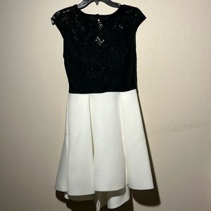Black and White B Darlin Dress